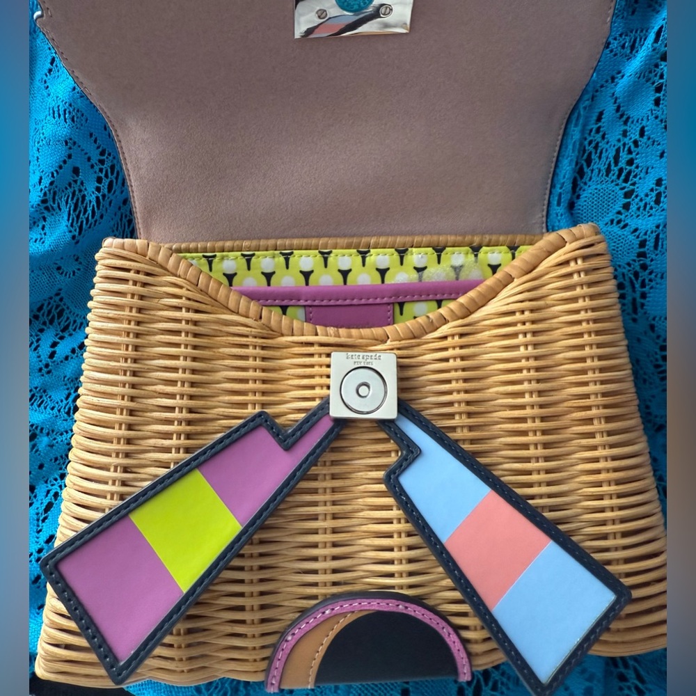 Kate Spade Tee Time Wicker 3D Windmill Bag - Picture 12 of 16